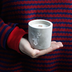 Med Concrete Soy Candle  - Love - Purple Fig & Casis